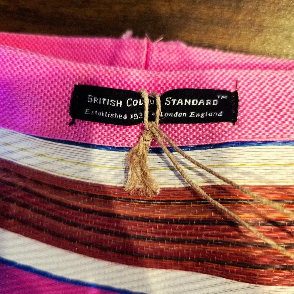 British colour standard striped standard eco recycled plantpot cover nwt 14cm
